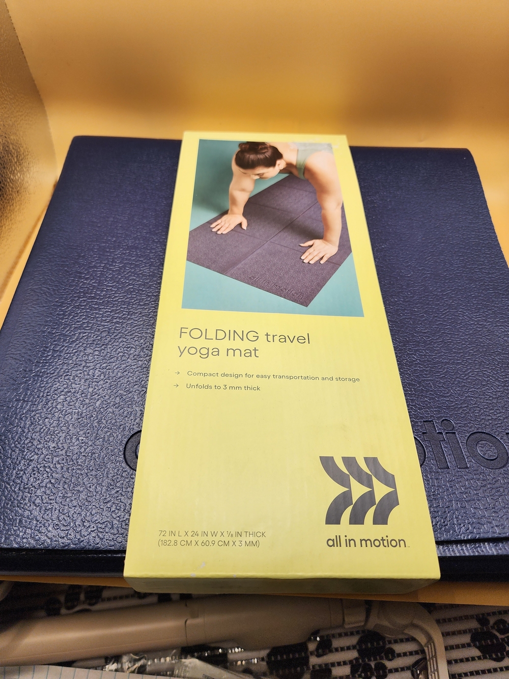 all in motion Navy Blue Folding Travel Yoga Mat